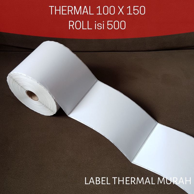 

500 lembar Label sticker thermal lipat dan roll 100x150 isi 500lembar / AWB