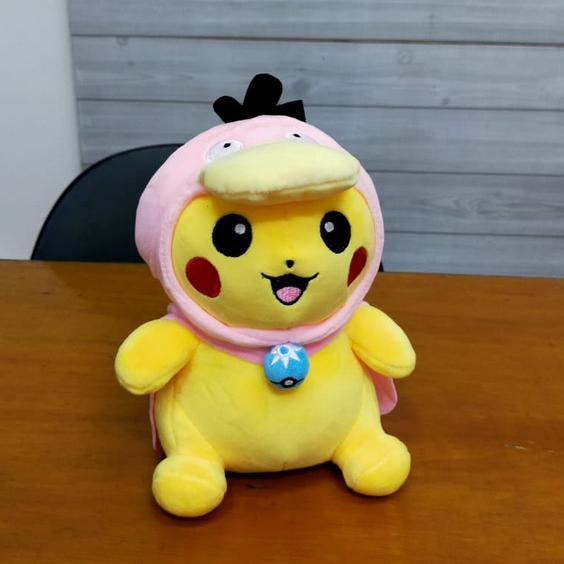 Boneka Pikachu Kostum 8"/22cm/Boneka Go Pokemon/Boneka Karakter/Boneka Pokemon