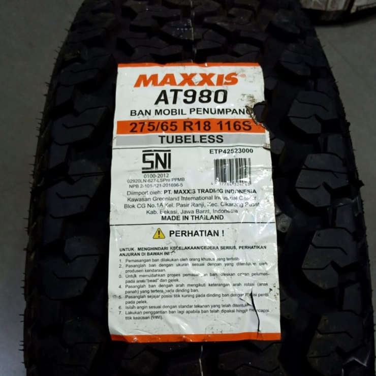 Ban Mobil 275/65 R18 MAXXIS BRAVO AT Ring 18 Pajero Fortuner