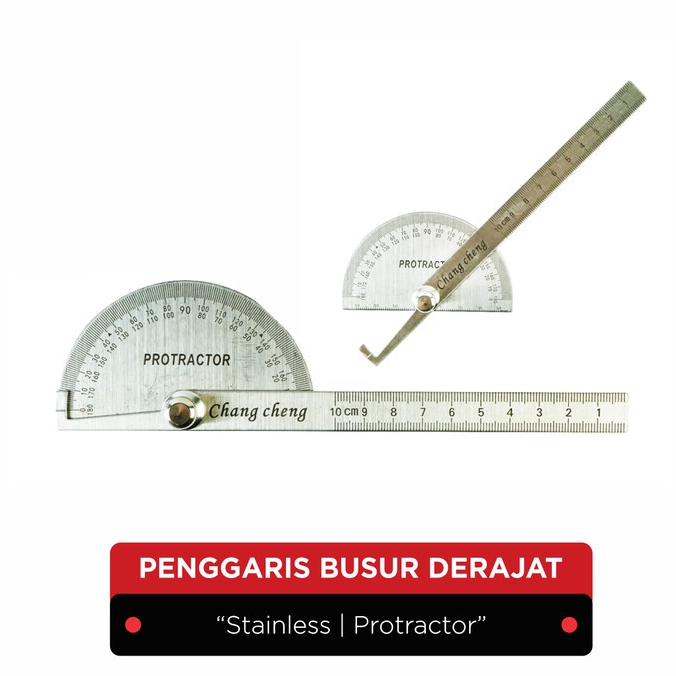Penggaris Busur Derajat Stainless | Protractor