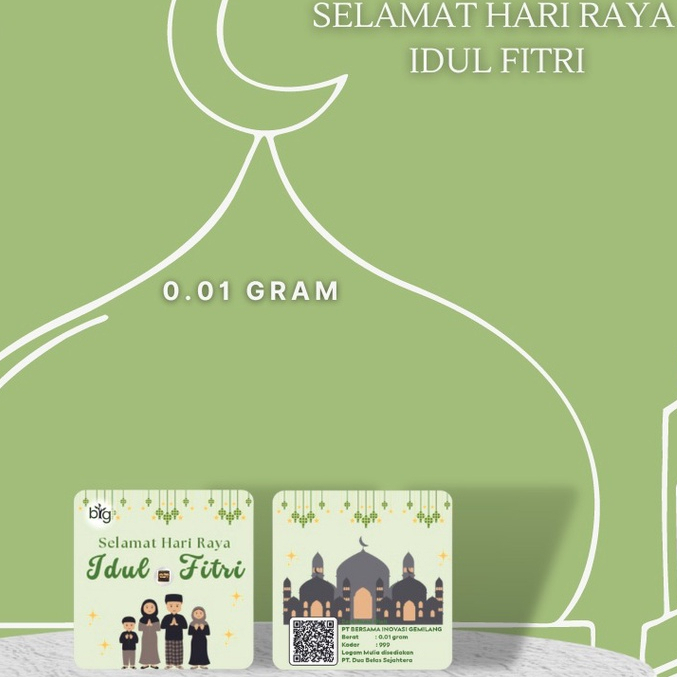 Idul Fitri Series 2023 Logam Mulia Emasin Mini BIG Gold Emas 24K 0,1 0,05 0,025 | 0.1 0.05 0.025 gra