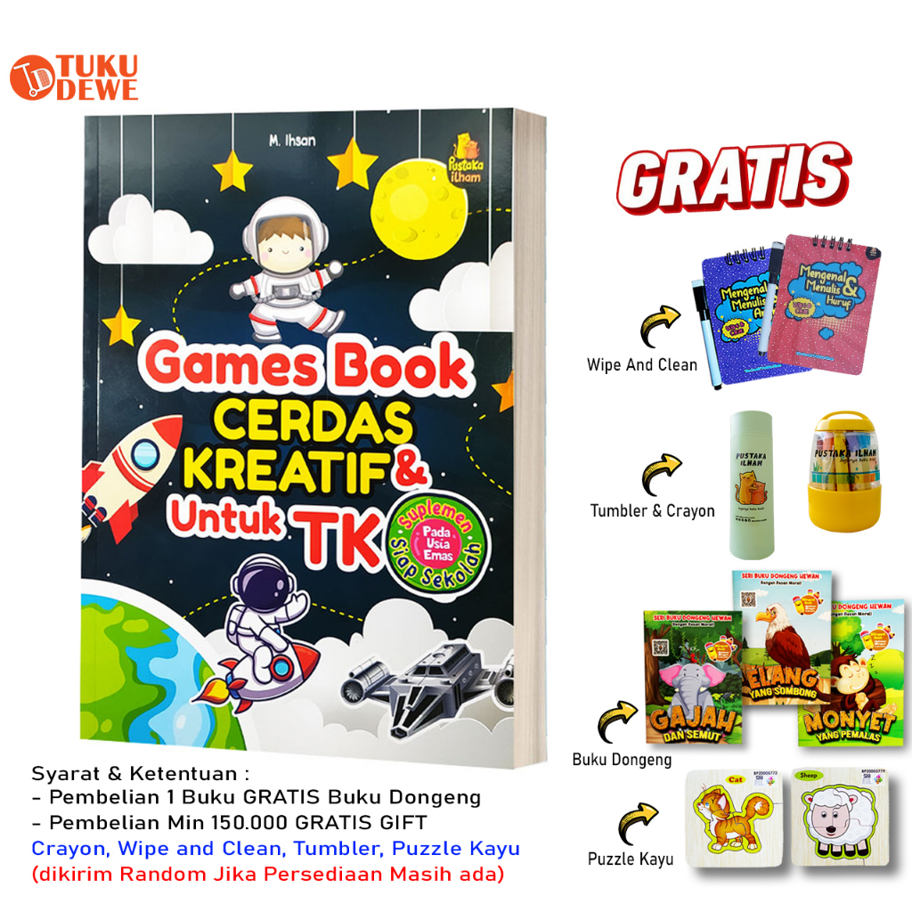 Jual Buku Aktivitas Anak Tk Paud - Games Book Cerdas Dan Kreatif Full ...