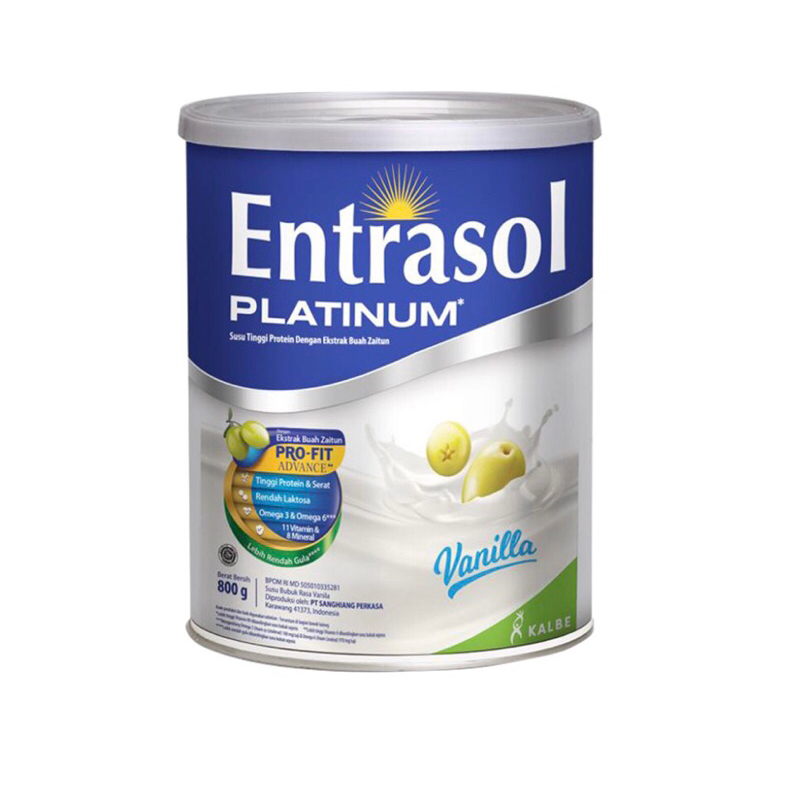 

Entrasol Platinum Vanilla 800gr free mug cantik
