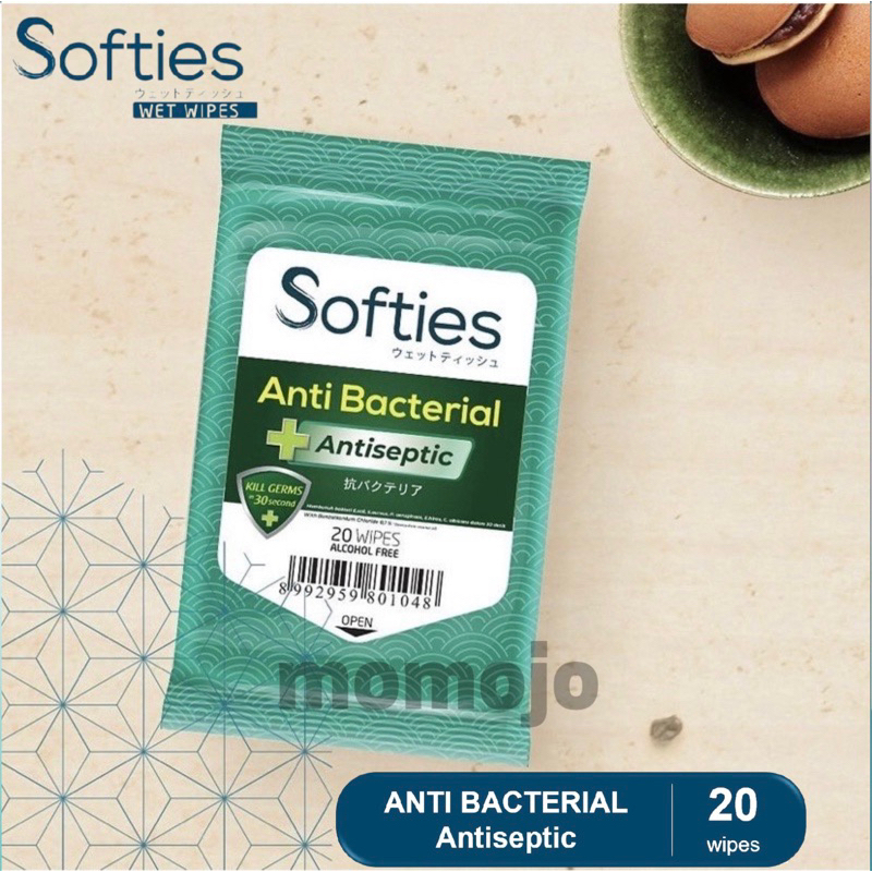 SOFTIES WET WIPES ANTI BACTERIAL ANTISEPTIC ISI 20s