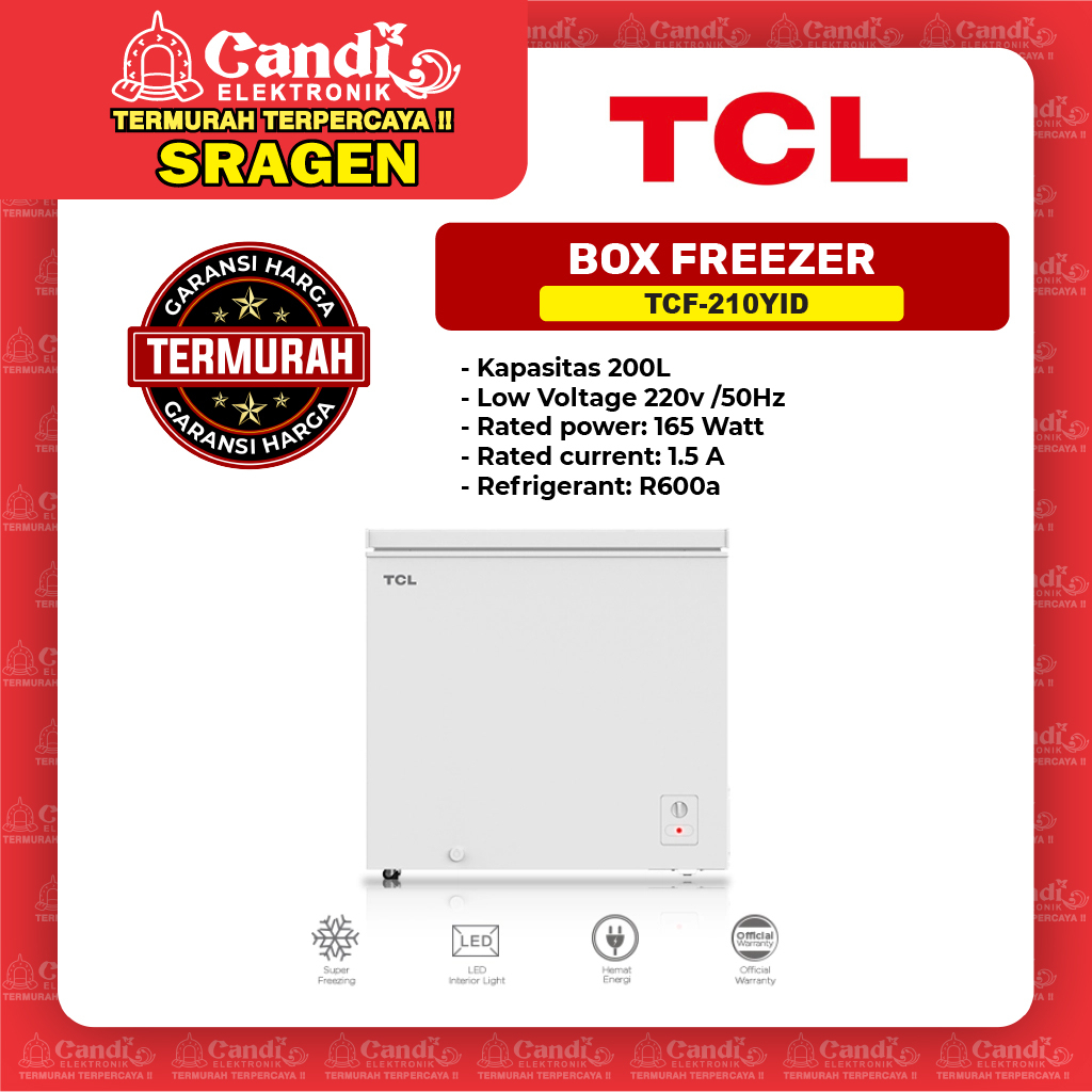 TCL Box Freezer 200 Liter TCF-210YID