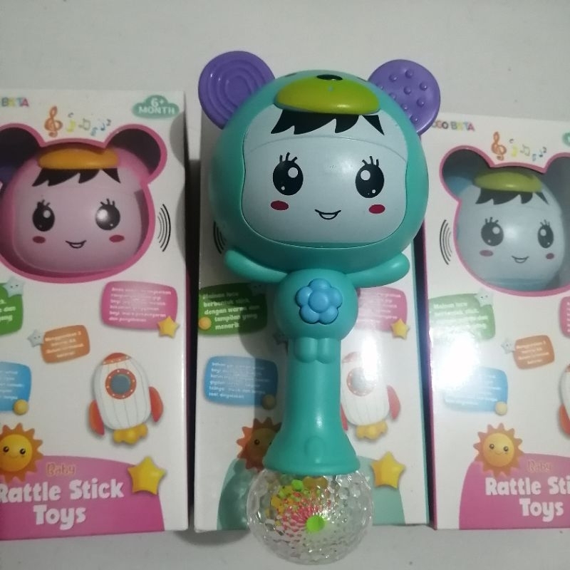 PROMO COD MAINAN BAYI TONGKAT MUSIC &amp; LAMPU - BABY RATTLE STICK TOYS