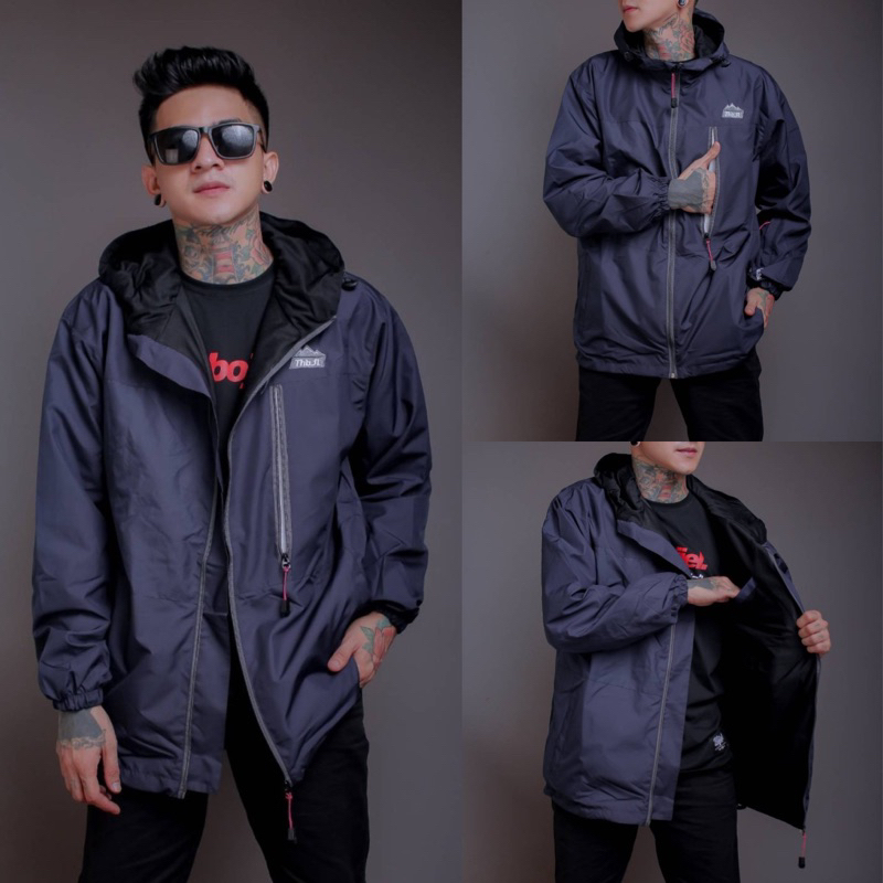 The Bojiel - Jaket Bojiel Pria Jaket Parasut Jaket Outdoor Jaket Distro Navy