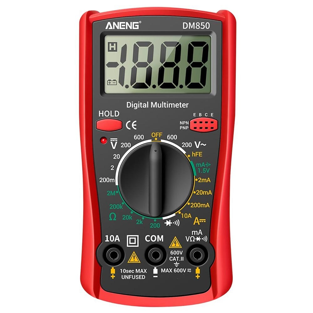ANENG Digital Multimeter Voltage Tester - DM850 - Red