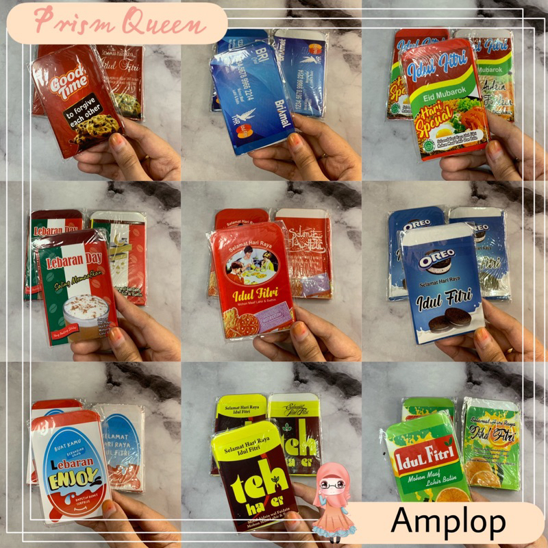 

Amplop Lebaran Unik Bentuk Snack Makanan Minuman Ukuran Kecil Harga Perpack