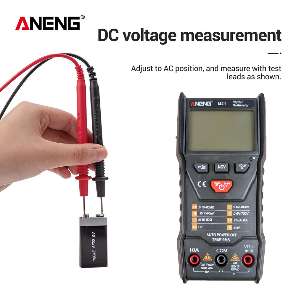 ANENG Digital Multimeter Voltage Tester - M21 - Black