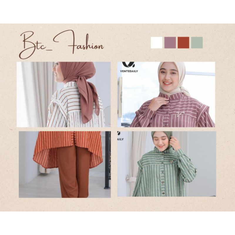 Vente Daily Luella Oneset Atasan Wanita Jumbo Ld 120 / Atasan Wanita Muslim Long Tunik Wanita /  Ste