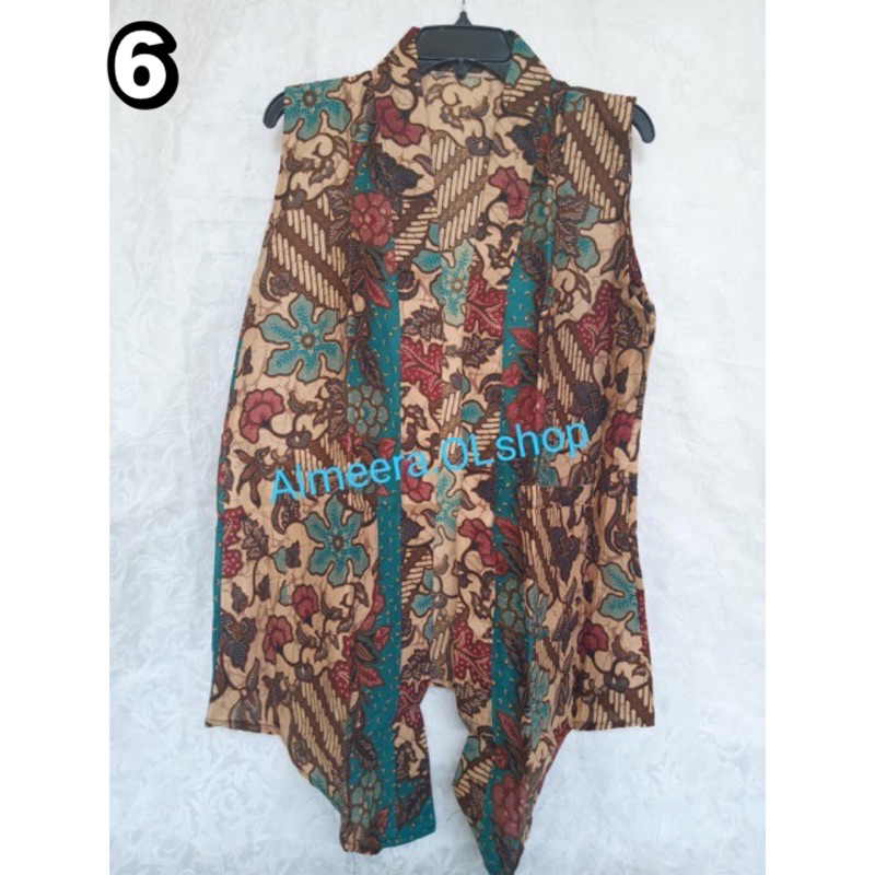 vest batik outer pendek