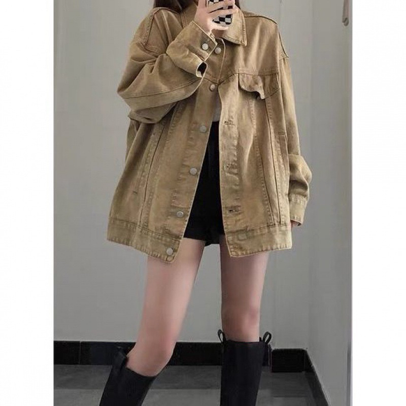 [ Big Size Up To 5L ] Oversize Khaki Jacket Unisex 307 Jeans Import Premium