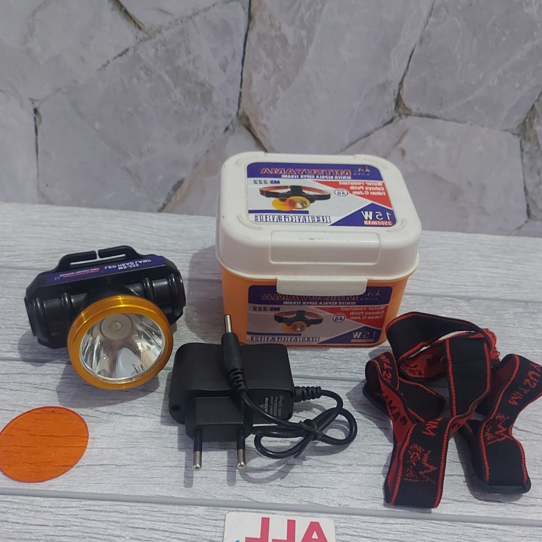 SENTER KEPALA LED MITSUYAMA MS-222 SENTER LED CAHAYA PUTIH DAN KUNING//Ms-222