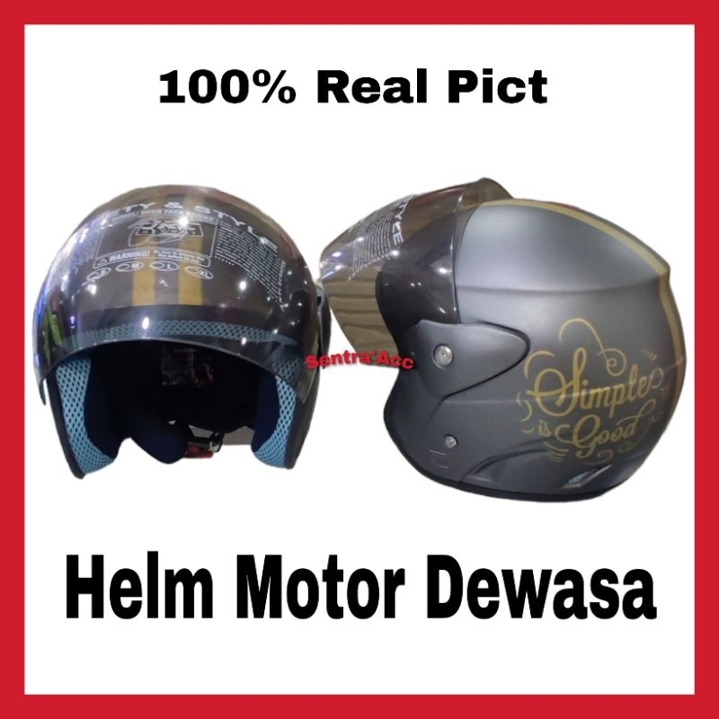 Helm Half Face Dewasa Helm Motor SNI