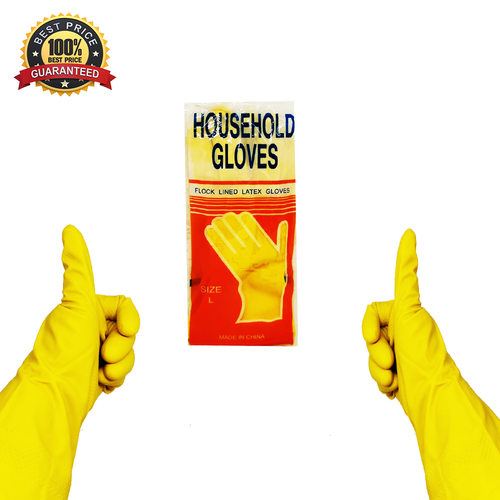 Sarung Tangan Karet Bintik Anti Air Latex Size L Rubber Gloves