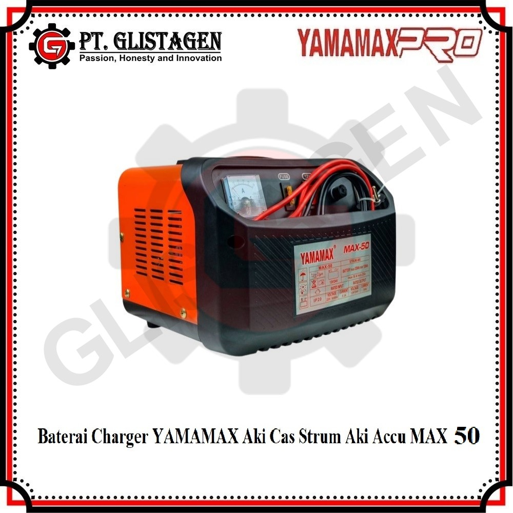 Yamamax Max 50 Batery Baterai Charger Yamamax Aki Cas Strum Aki Accu