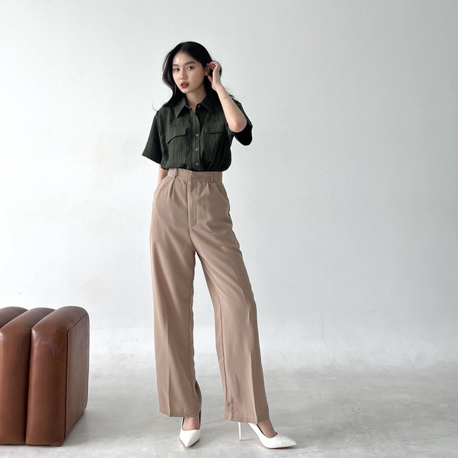 Amber Pants PART 1 / Celana Wanita Korea / Celana Panjang Kulot / Casual Pants