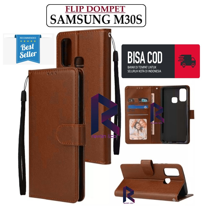 FLIP COVER SAMSUNG M30S FLIP WALLET LEATHER KULIT PREMIUM SARUNG BUKA TUTUP KESING HP FLIP CASE SAMSUNG M30S