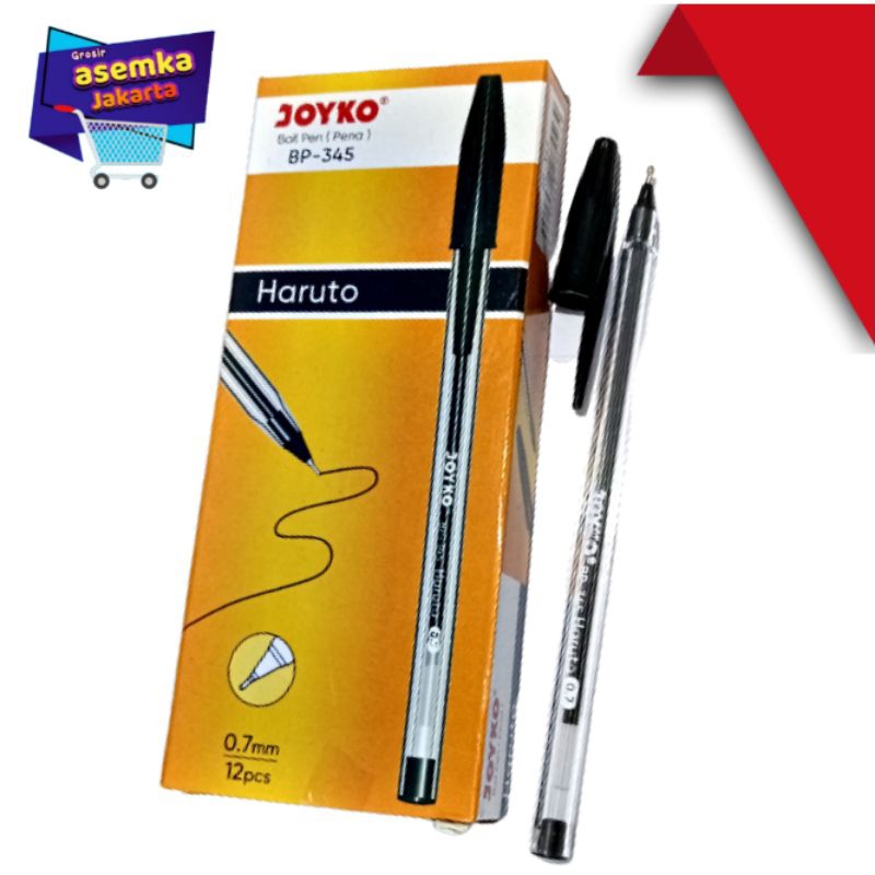 Bolpen Pulpen Joyko BP-345 Haruto 0.7mm isi 12pcs