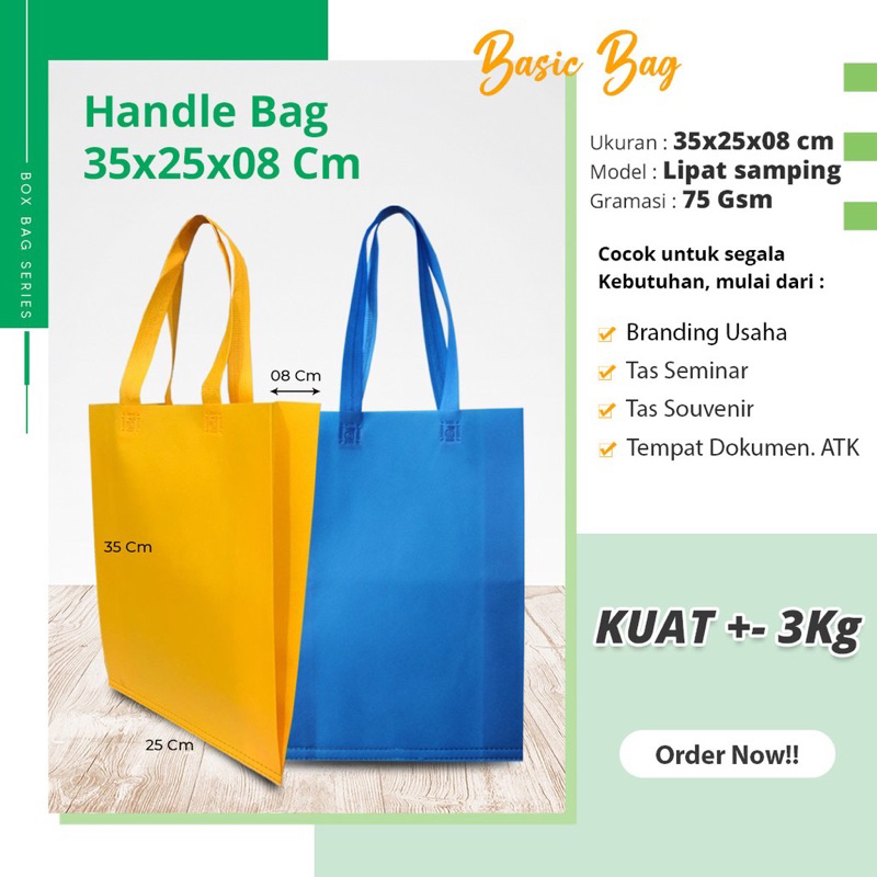 

goodie bag spunbond polos ukuran 352508