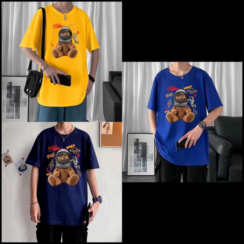 BAJU OVERSIZE PRIA NASA BEAR FASHION DISTRO KASUAL KEKINIAN ATASAN COWOK