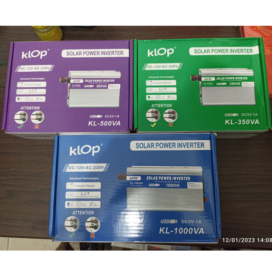 SOLAR POWER INVERTER KLOP (350VA, 500VA,1000VA)