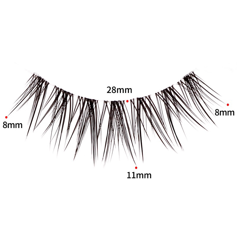 S05 - 3PASANG Air False Eyelashes Comic Eye Japanese Fake Eye Lashes Extension Clear Band Natural Nude Makeup Little Devil