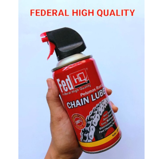 CHAINLUBE CHAIN LUBE PELUMAS RANTAI OLI RANTAI RANTE SEMPROT [ Fed HQ ] FEDERAL HIGH QUALITY 300ML