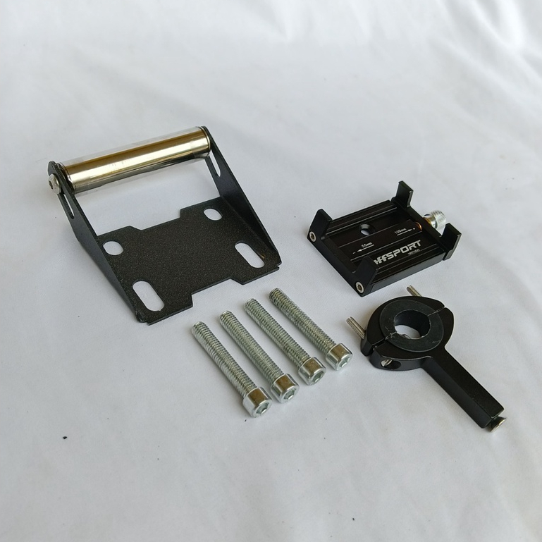 PAKET BREKET BRACKET HOLDER ADV 150 160 DAN HOLDER HP ALUMUNIUM [AJP]