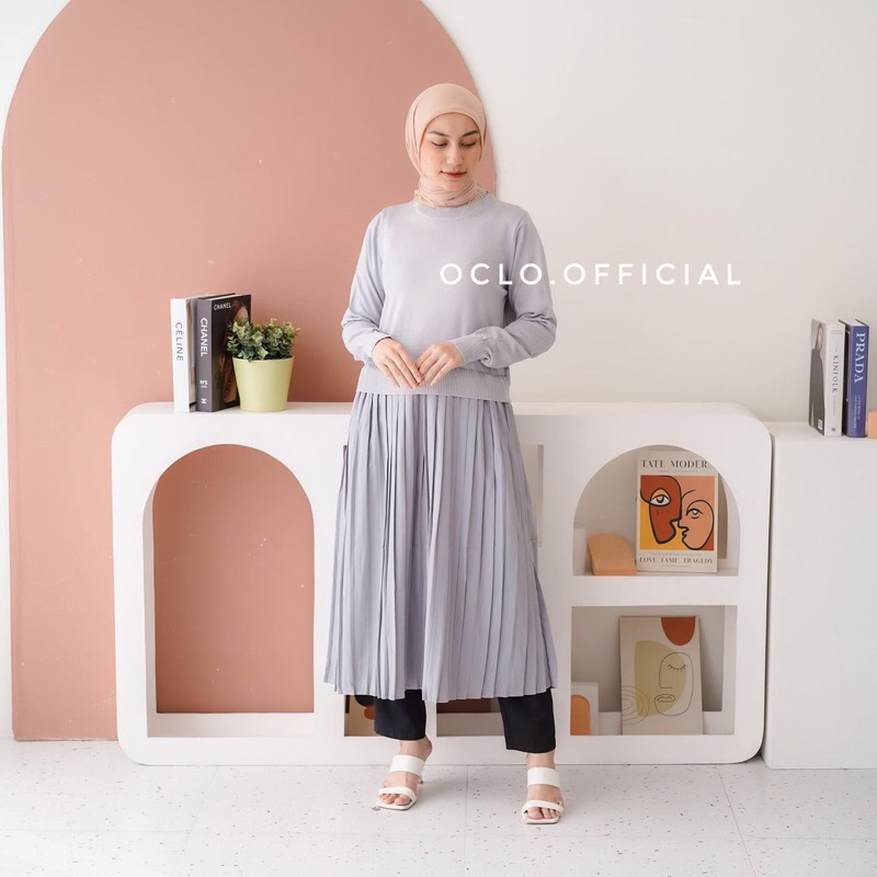 Wynne Dress by oclo | Midi Dress Bahan Semi Sweater knit Korean Dress Outfit Korea