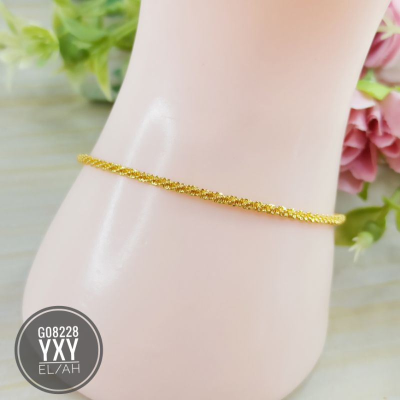 Gelang yaxiya warna 24k gold G08228