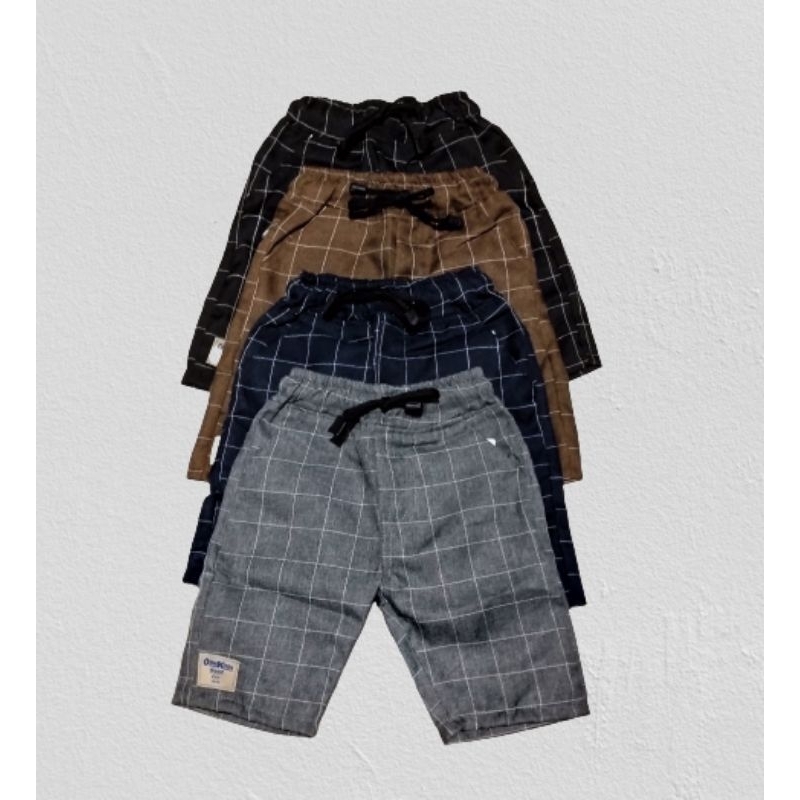 Celana Tartan Anak Pendek Laki 1 - 8 Tahun