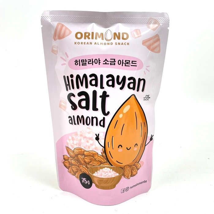 

Orimond Korean Almond Roasted Himalayan Salt Flavor 75gr Kacang Almond Panggang Himalayan Salt Flavo