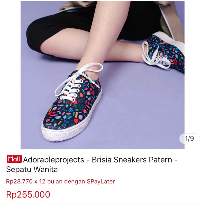 Adorableprojects - Brisia Sneakers Patern - Sepatu Wanita