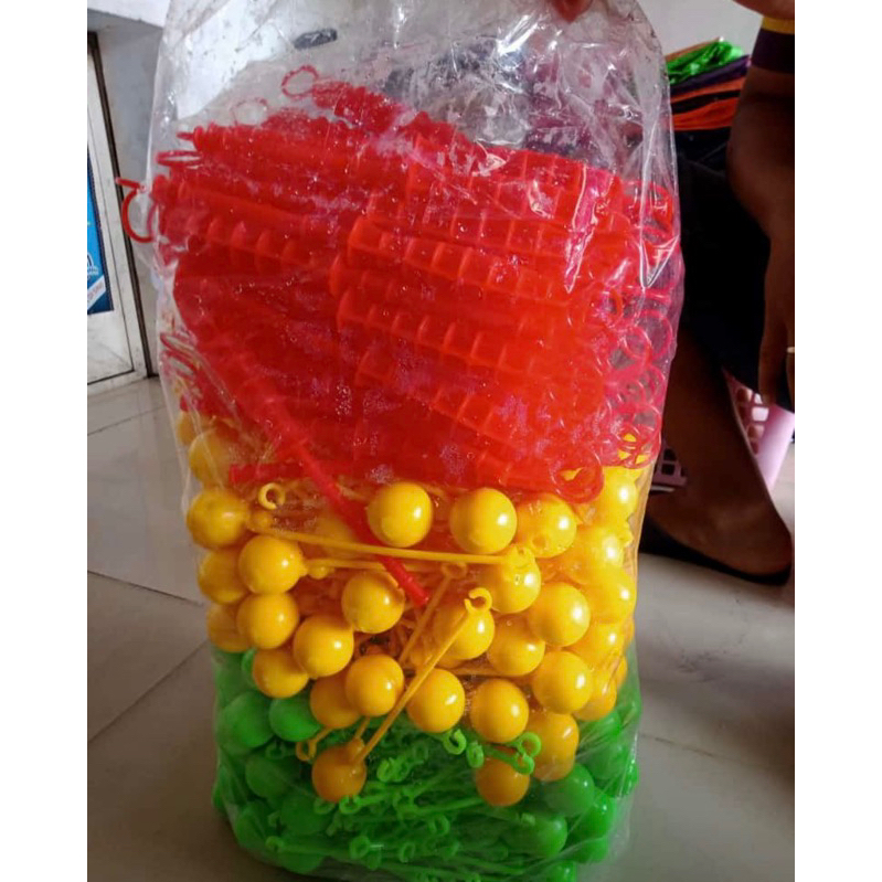 (BISA COD dan Grosir) Mainan Anak Lato Lato Gagang Set Tinggal Pake Tek Tek Etek Etek Foto Asli