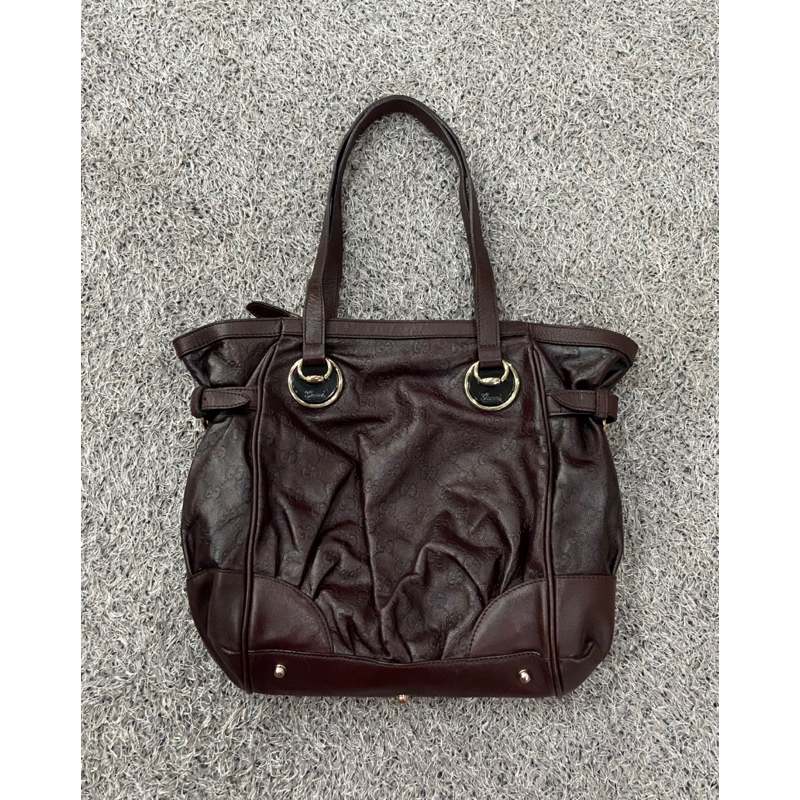 Tas Gucci** GG Brown leather