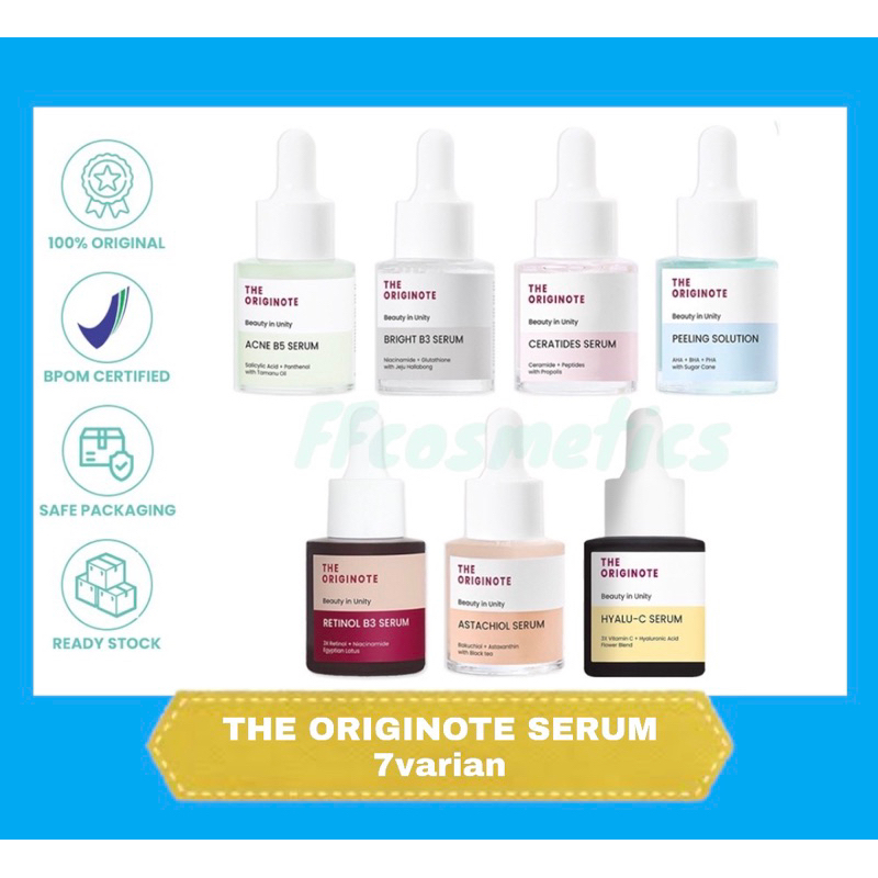 THE ORIGINOTE SERUM BRIGHT B3 SERUM, ACNE B5 SERUM, CERATIDES SERUM, PEELING SOLUTION SERUM