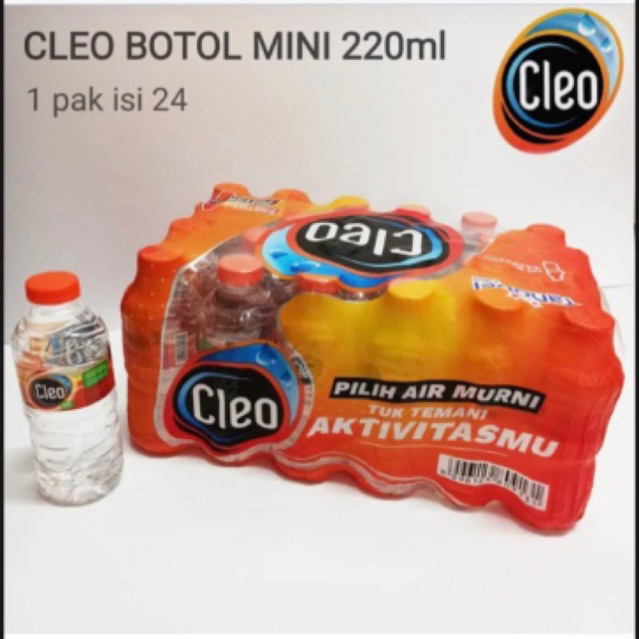 

Promo 4 Cleo Smart Mini 220ml x 24 botol kemasan dus