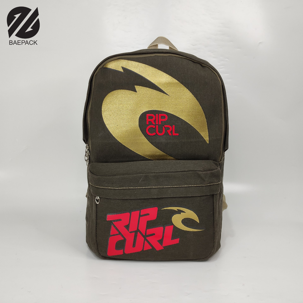 Tas Ransel Pria Dewasa Premium Rip Curl Gold Hitam Original Baepack / Tas Backpack Cowok / Tas Punggung / Tas Sekolah / Tas Kanvasa