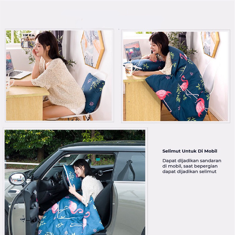 BALMUT 2IN1 BANTAL SELIMUT MOTIF LUCU MULTIFUNGSI MURAH