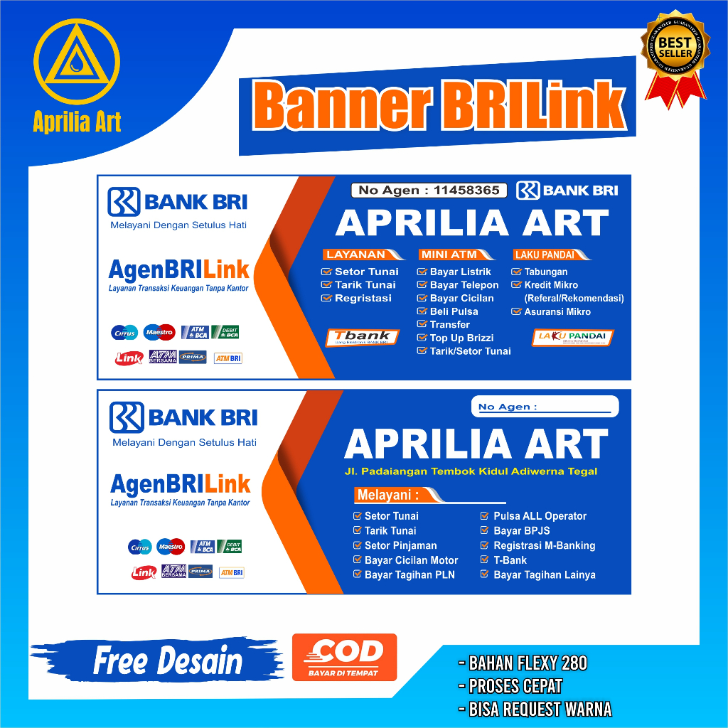 Jual Banner Spanduk Agen Brilink Custom Nama Toko Shopee Indonesia