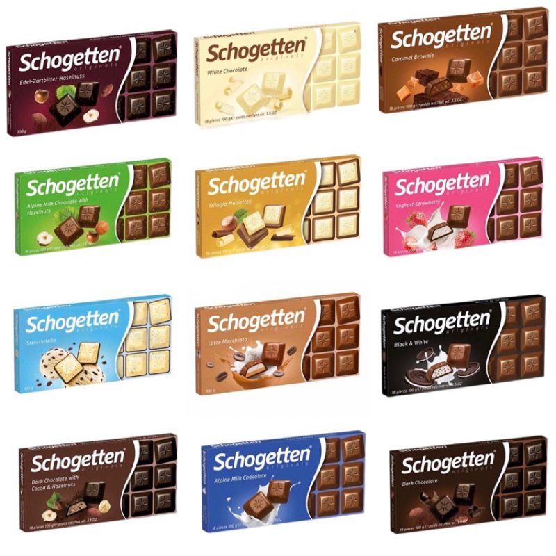 

Coklat / Schogetten / Dark / Chocolate / With / Hazelnut / Cokelat / Kacang / Hazenut / Caramel / Brownies / White / Alphine / Milk / Cocoa / And / Yoghurt / Strawberry / Trilogia / Originals / Alphine / Black / Stracciatella / lotte / Macchiato