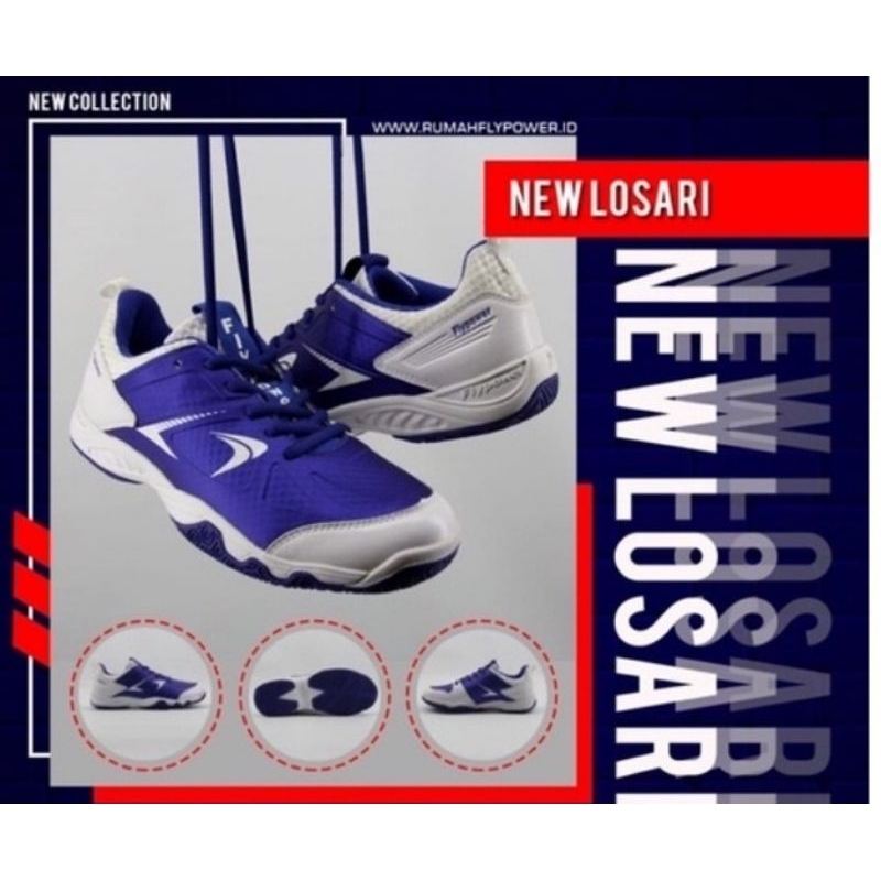[Boleh Tukar Ukuran] Sepatu Badminton Flypower Losari 04 05 Original