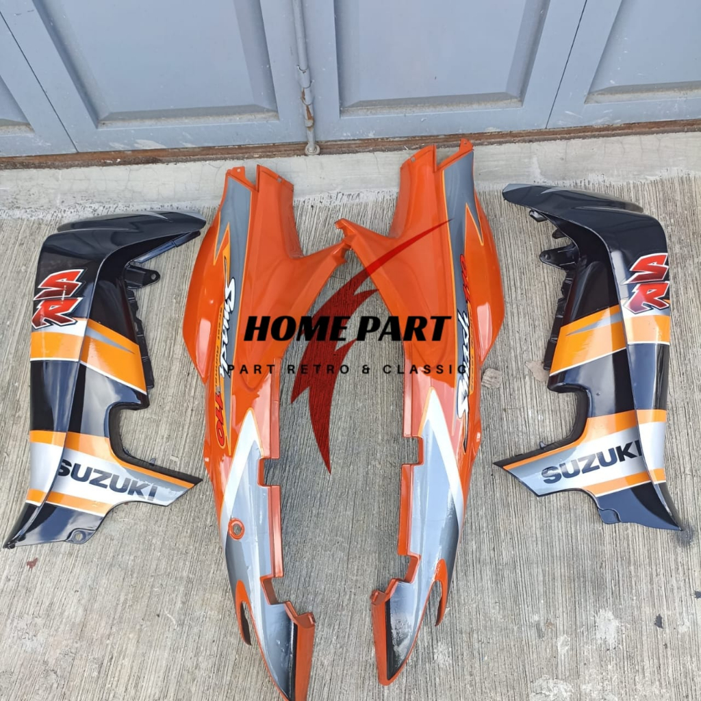 COVER BODY BELAKANG SMASH 110 LAMA SET SAYAP SET STICKER STRIPING