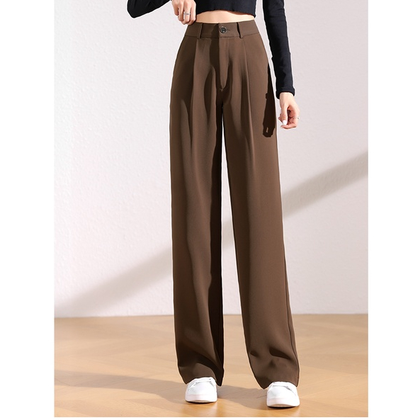 Coklat premium hight waist celana pants wanita terbaru kekinian terbaru