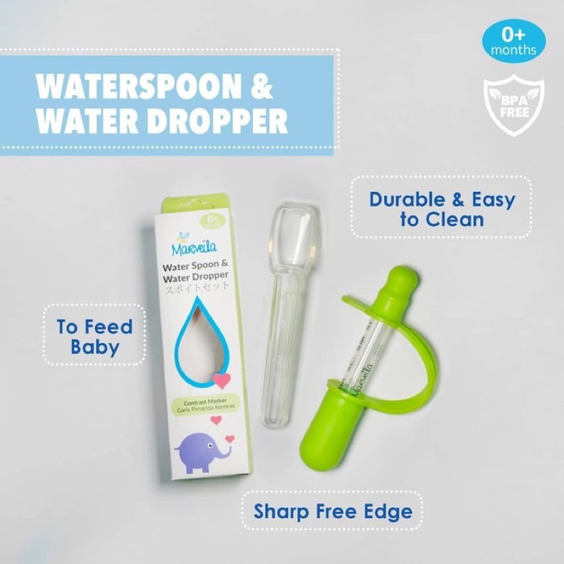 Marveila Water Dropper and Spoon Sendok Takar Obat Pipet Obat Medicine Feeder