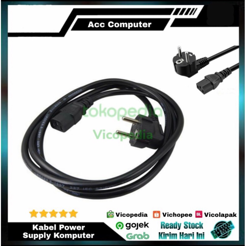 Kabel Power Supply Computer Komputer PC PCU Monitor