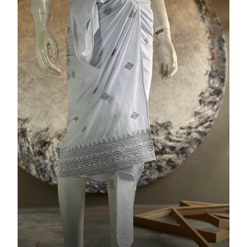 Saput Katun Putih Bordir