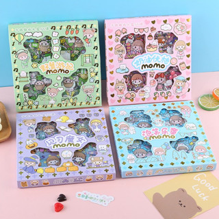 Stiker Aesthetic Stiker 2D Motif Kartun Korea Lucu Anti Air Dekorasi Buku Hp Botol 100 Lembar